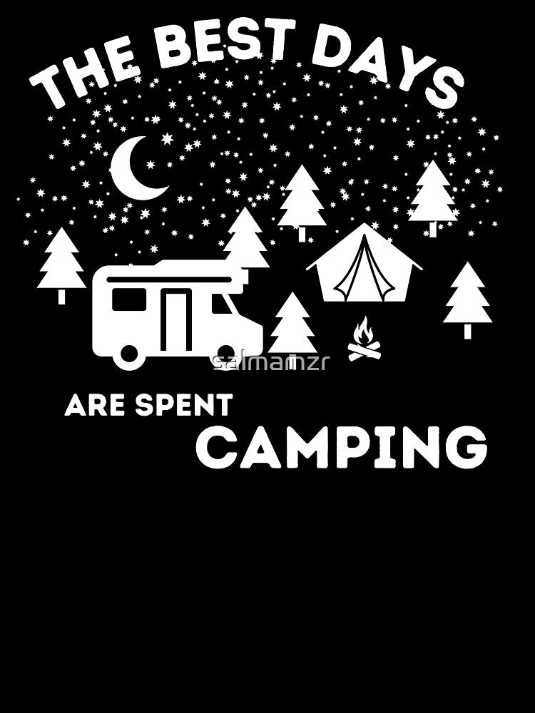 The Best Days Are Spent Camping with Cute Camper Design by salmamzr T-Shirts, Hoodie, Sweatshirt | BlankRebels.com (Image 3)