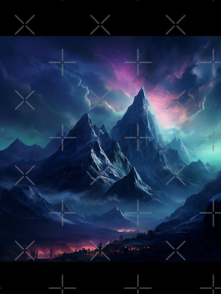 Fantasy Landscape - Eaglecrest Peaks by Fantasy Masterpiece T-Shirts, Hoodie, Sweatshirt | BlankRebels.com (Image 3)