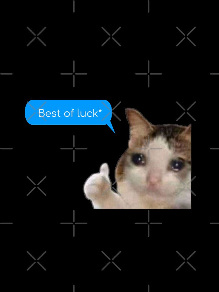 Best of luck funny cat by Yoko Meoko
