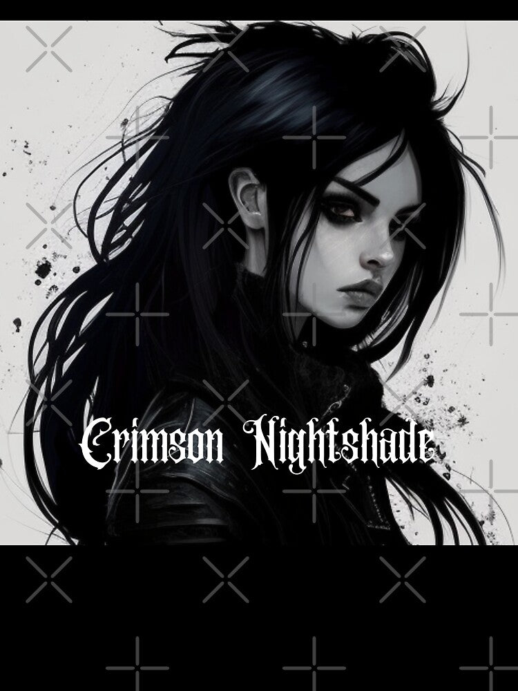 Crimson Nightshade gothic rock band icon painting by Nickyvb T-Shirts, Hoodie, Sweatshirt | BlankRebels.com (Image 3)