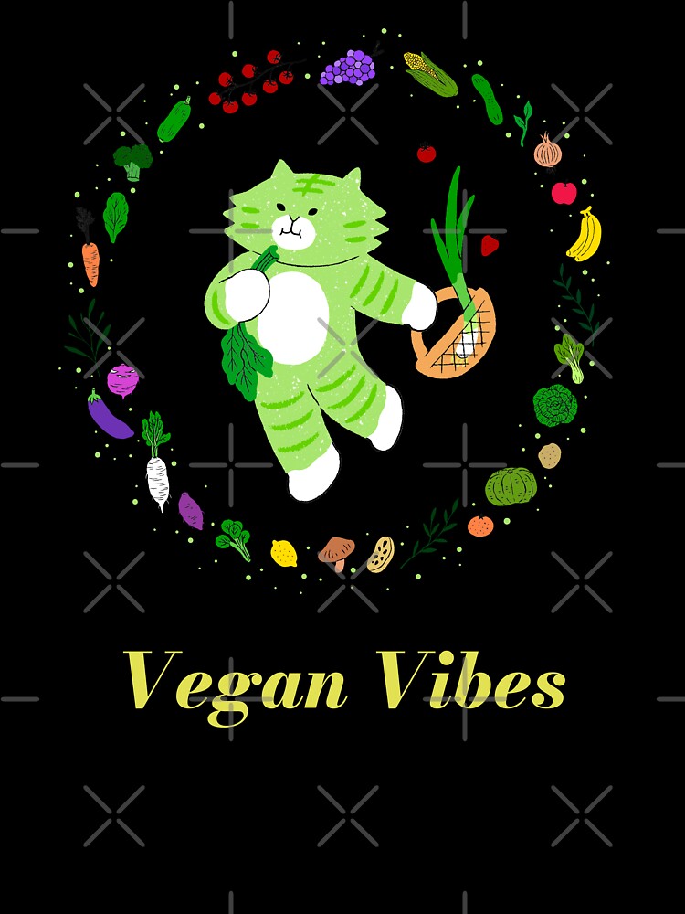 Vegan Vibes : Dudu the Vegan Cat by afternoon glow T-Shirts, Hoodie, Sweatshirt | BlankRebels.com (Image 3)