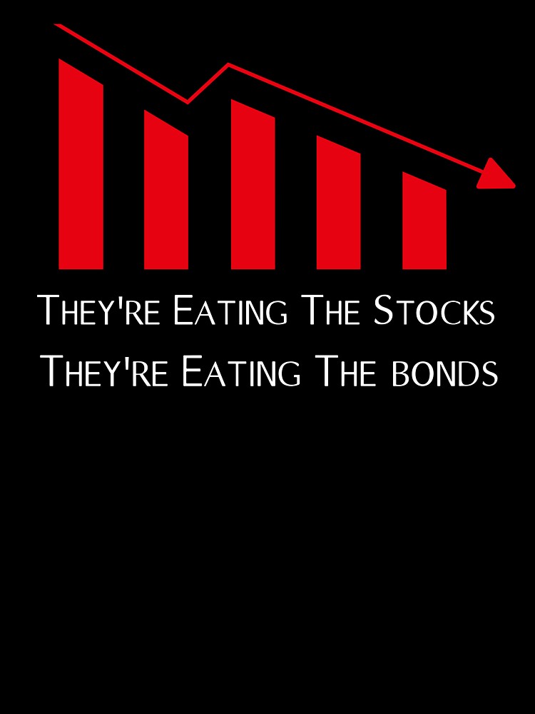 "Funny Tariffs Stock Market – They're Eating The Stocks (And Bonds)" t-shirt by NOUR1DESIGNS Hoodie, Sweatshirt (Image 3)