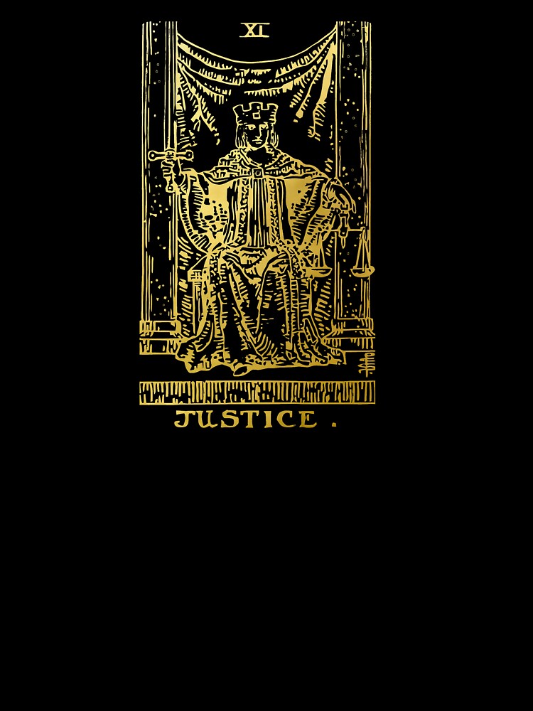 Tarot Card Justice Gold Deck by Michallandsberg T-Shirts, Hoodie, Sweatshirt | BlankRebels.com (Image 3)