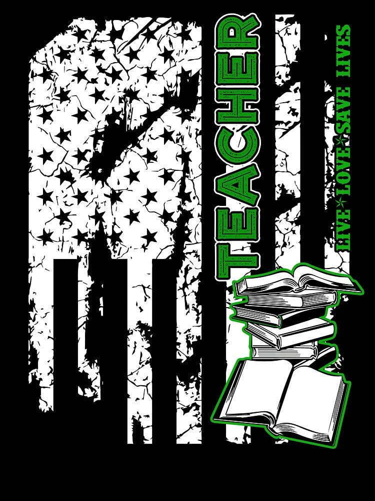 Teacher - Teacher Flag by UnknownArtistt T-Shirts, Hoodie, Sweatshirt | BlankRebels.com (Image 3)