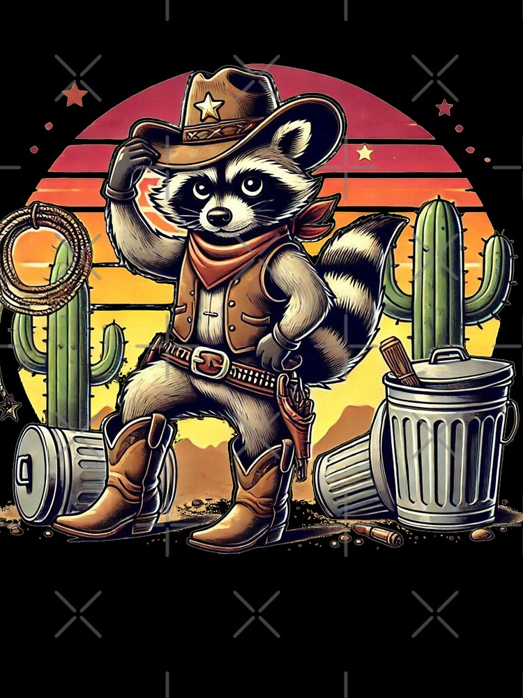 Country western cowboy raccoon trash panda by Mateusz Majcherek T-Shirts, Hoodie, Sweatshirt | BlankRebels.com (Image 3)