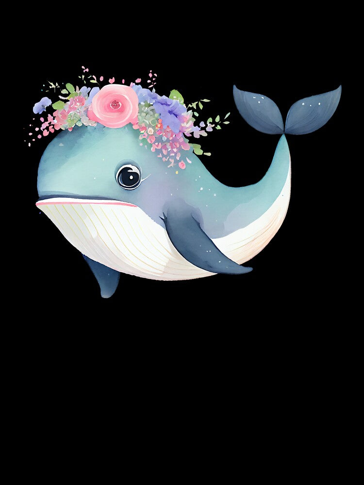 Kawaii Whale | Cute Under-the-Sea Ocean Animal Illustration for Stickers, Apparel & Home Decor by... (Image 3)
