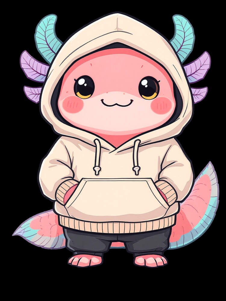 Super Cute Axolotl – Adorable Cool Streetwear Illustration T-Shirts, Hoodie, Sweatshirt