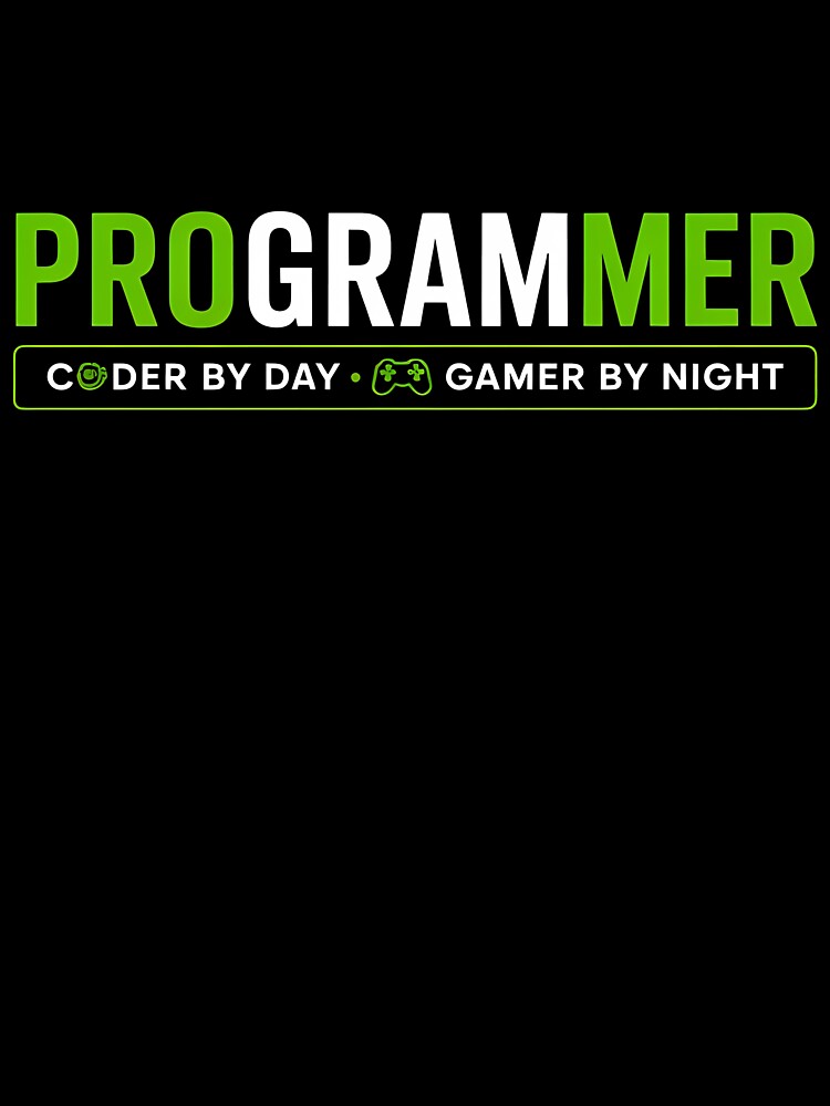 Programmer – Coder by Day Gamer by Night | Tech Neon Design by Glam-Spot