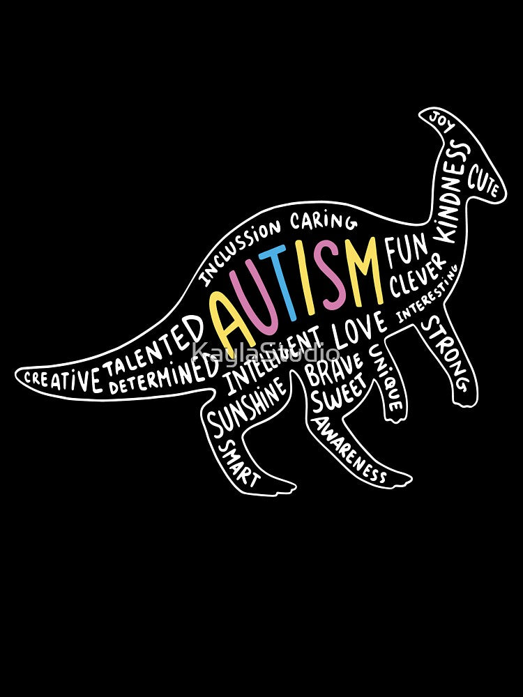 Autism Pride - Positive Ability Awareness Dinosaur by KaylaStudio T-Shirts, Hoodie, Sweatshirt | BlankRebels.com (Image 3)