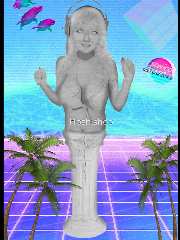Super Sonico Statue vaporwave by Hoshishop T-Shirts, Hoodie, Sweatshirt | BlankRebels.com (Image 3)