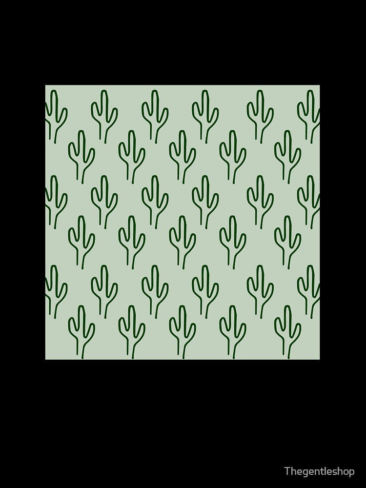 Green boho cactus pattern by Thegentleshop T-Shirts, Hoodie, Sweatshirt | BlankRebels.com (Image 3)