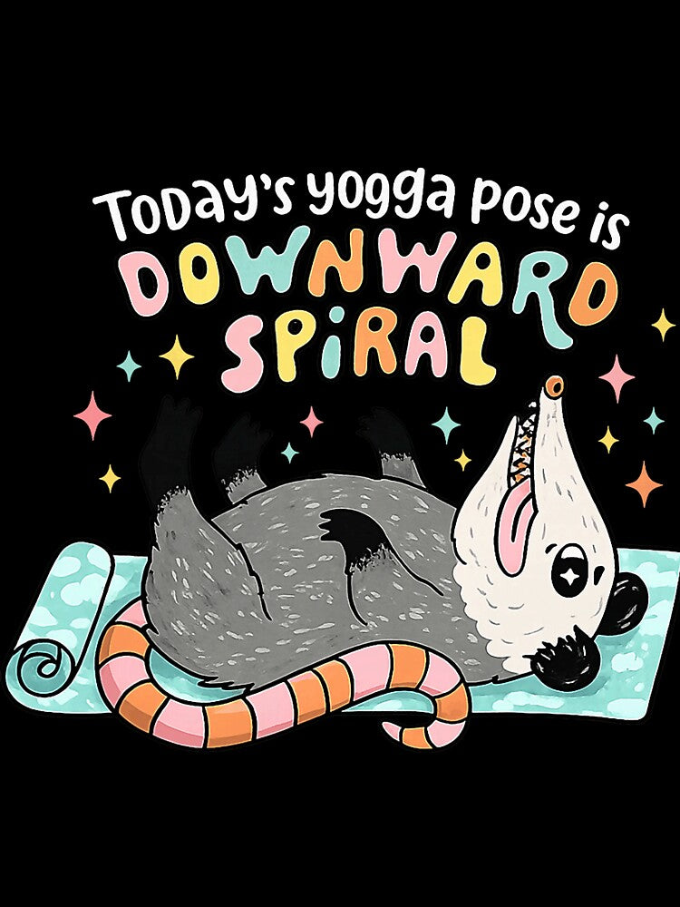 Downward Spiral Yoga Pose Funny Dog by najaks