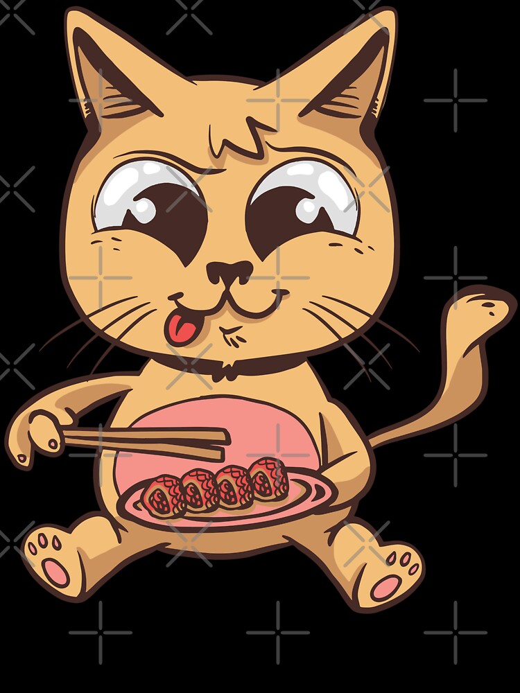 Cute Cat Eating Sushi by OnepixArt T-Shirts, Hoodie, Sweatshirt | BlankRebels.com (Image 3)