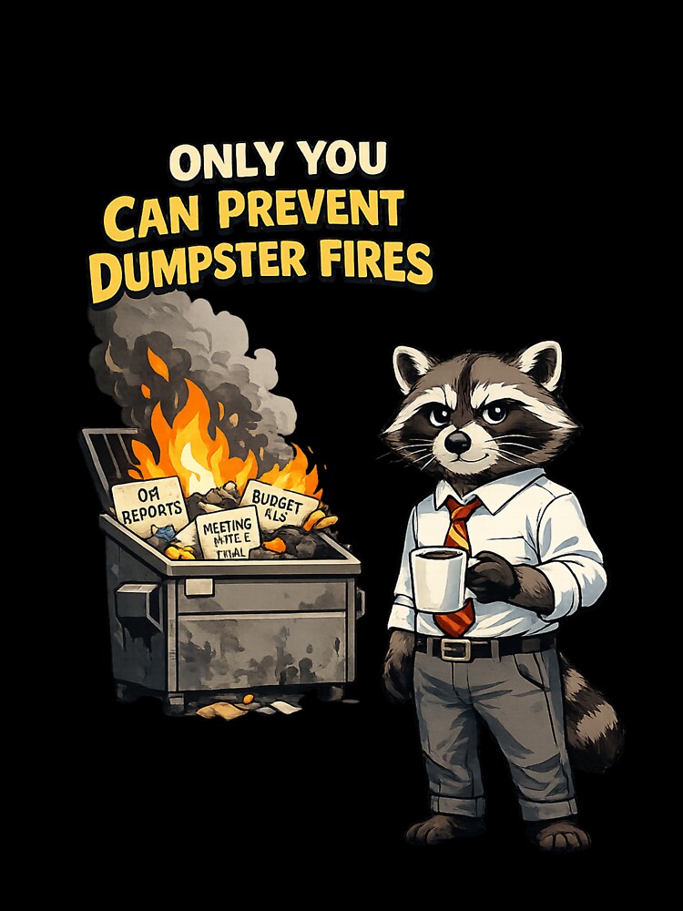 Only You Can Prevent Dumpster Fires Raccoon by madebysiwa T-Shirts, Hoodie, Sweatshirt | BlankRebels.com (Image 3)