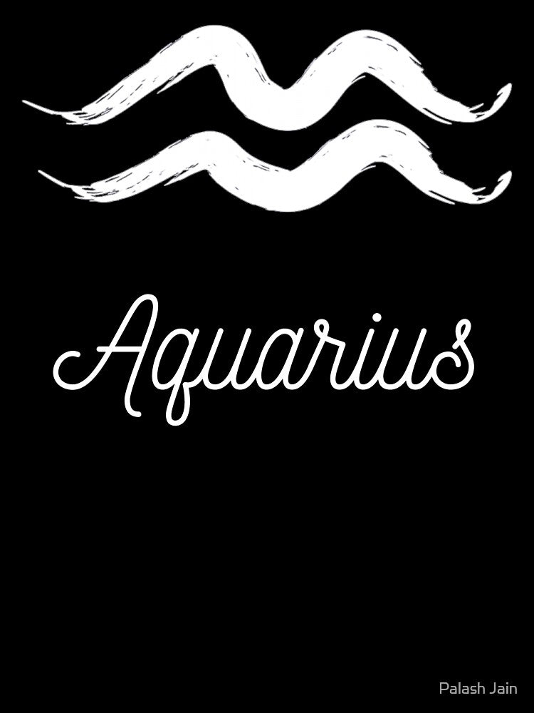 Minimalist Aquarius Zodiac Symbol by Palash Jain T-Shirts, Hoodie, Sweatshirt | BlankRebels.com (Image 3)