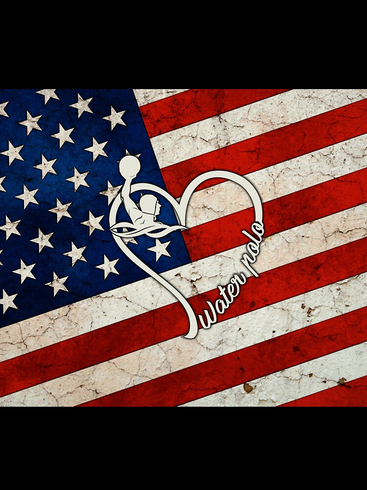Water Polo American Flag Retro Art by SweetThreads79 T-Shirts, Hoodie, Sweatshirt | BlankRebels.com (Image 3)