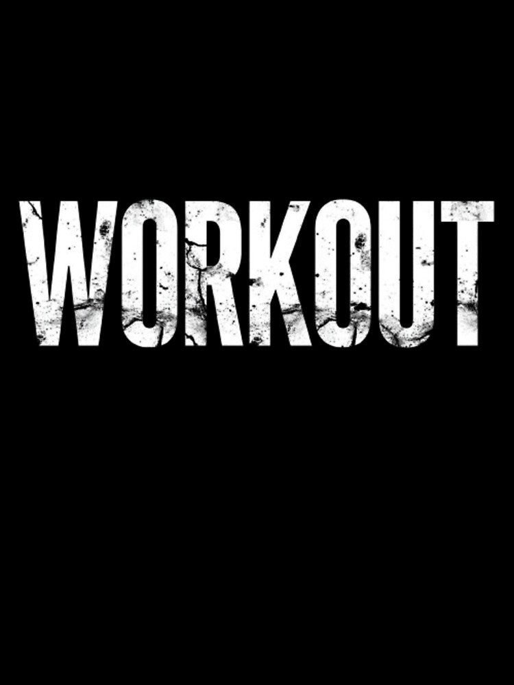 “WORKOUT – Minimal Gym Motivation Text T-Shirt” by rsuniquestyle Hoodie, Sweatshirt | BlankRebels.com (Image 3)