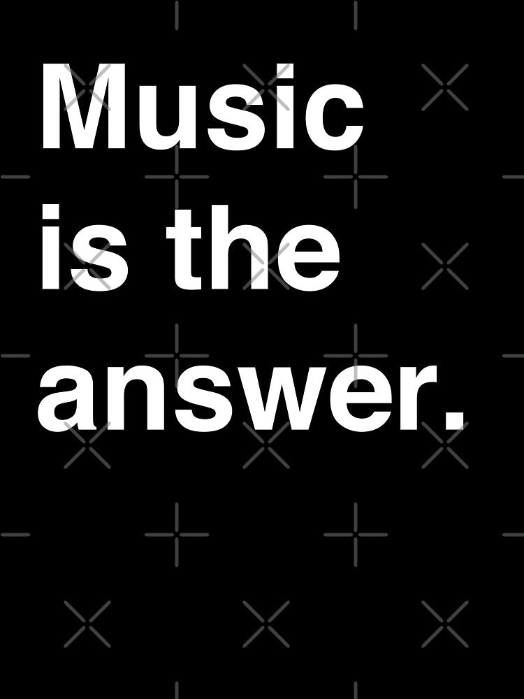 Music is the answer | white text by winterwinter T-Shirts, Hoodie, Sweatshirt | BlankRebels.com (Image 3)
