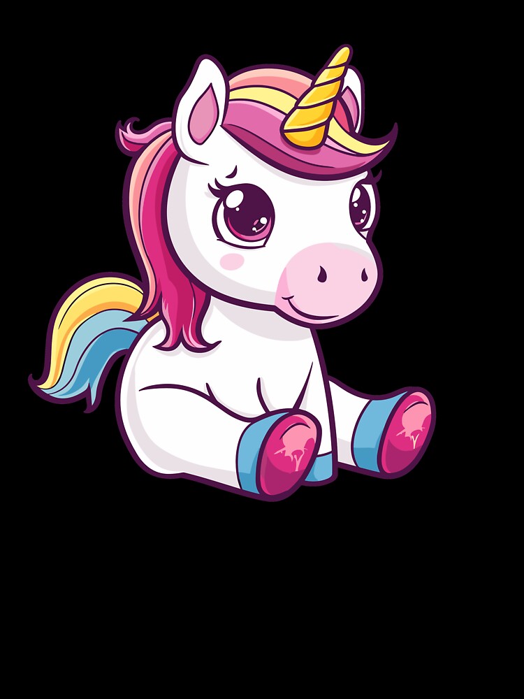 Cute Unicorn Cute Unicorn, Sitting Unicorn, Magic Unicorn, Kids Unicorn, Unicorn and Rainbow, Unicorn for Kids... (Image 3)