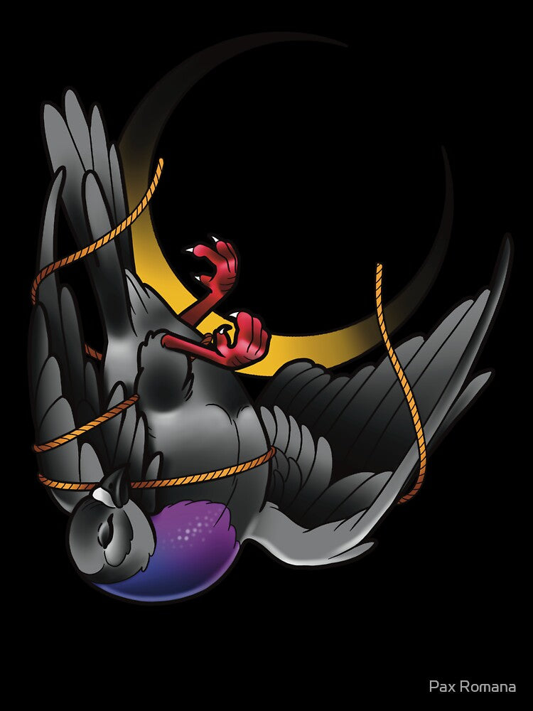 Neo Traditional Pigeon Falling by Pax Romana T-Shirts, Hoodie, Sweatshirt | BlankRebels.com (Image 3)