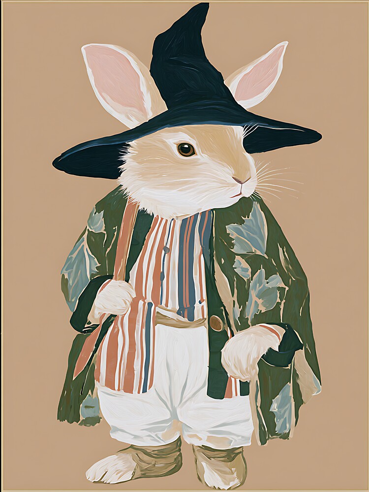 Whimsical Cottagecore Rabbit by bapupa T-Shirts, Hoodie, Sweatshirt | BlankRebels.com (Image 3)