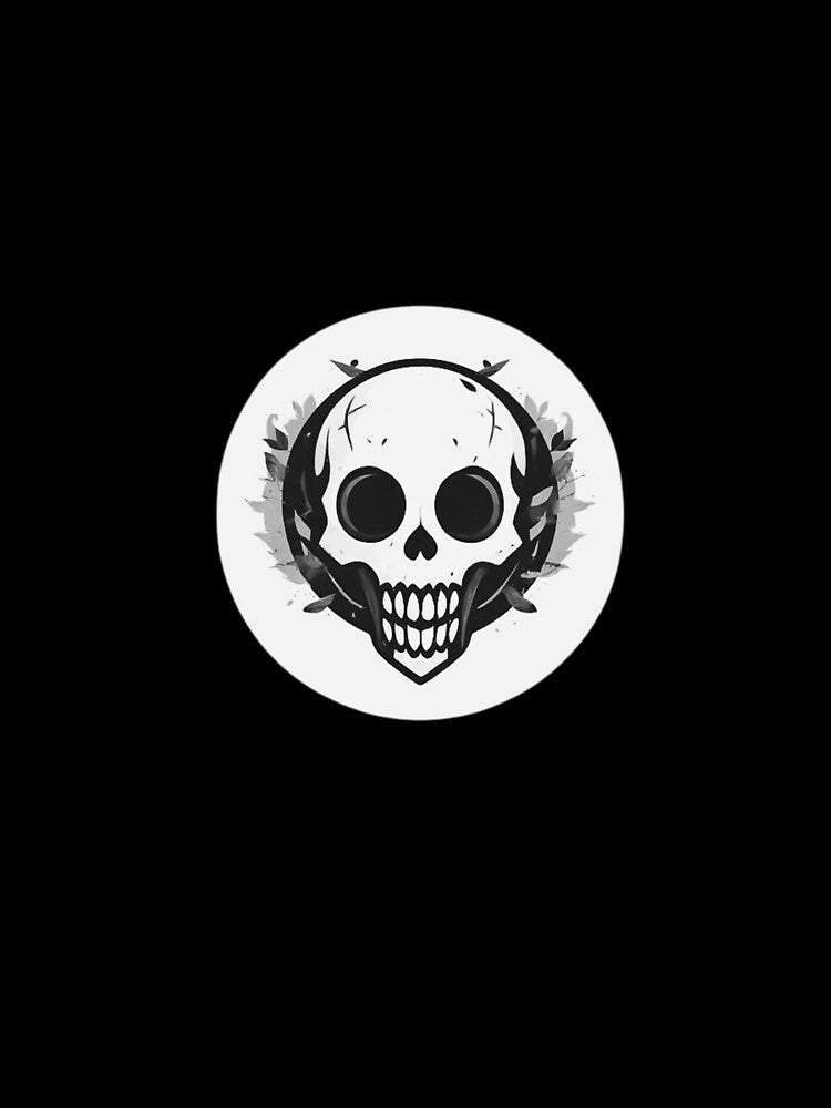 Minimal Skull Laurel Black and White by RED-MOUSE T-Shirts, Hoodie, Sweatshirt | BlankRebels.com (Image 3)