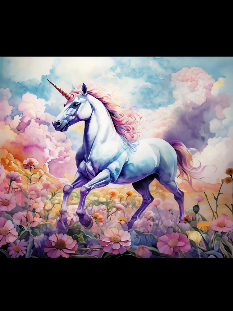 Rainbow Unicorn in a Field of Flowers by Collection de trésors T-Shirts, Hoodie, Sweatshirt | BlankRebels.com (Image 3)
