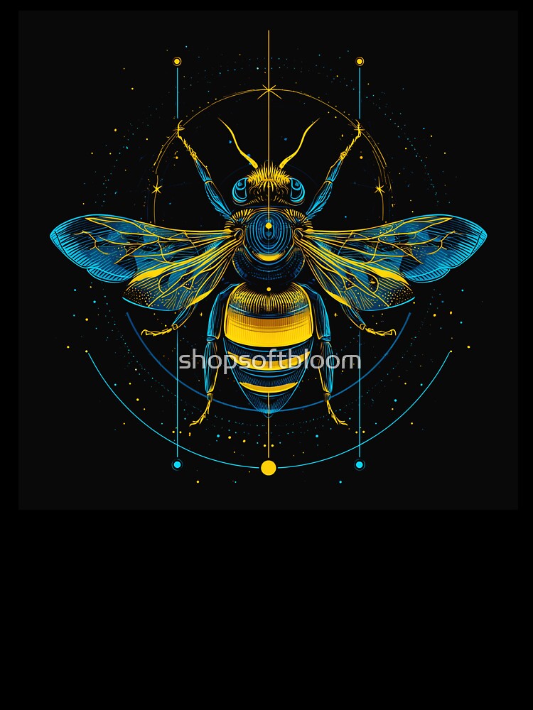 Celestial Bee – Starry Cosmic Design by shopsoftbloom T-Shirts, Hoodie, Sweatshirt | BlankRebels.com (Image 3)