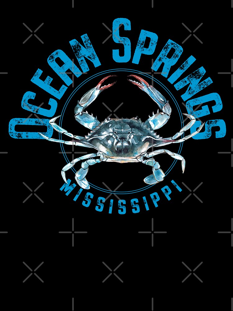Ocean Springs Mississippi Blue Crab Design by Futurebeachbum T-Shirts, Hoodie, Sweatshirt | BlankRebels.com (Image 3)