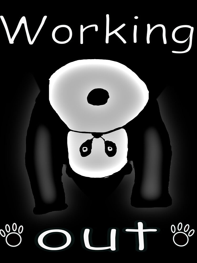 Panda working Out by CottagePop T-Shirts, Hoodie, Sweatshirt | BlankRebels.com (Image 3)
