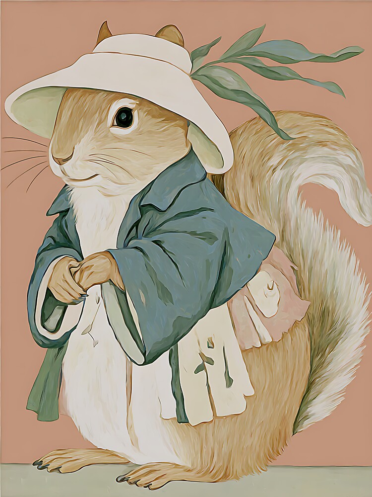 Whimsical Cottagecore Squirrel by bapupa T-Shirts, Hoodie, Sweatshirt | BlankRebels.com (Image 3)