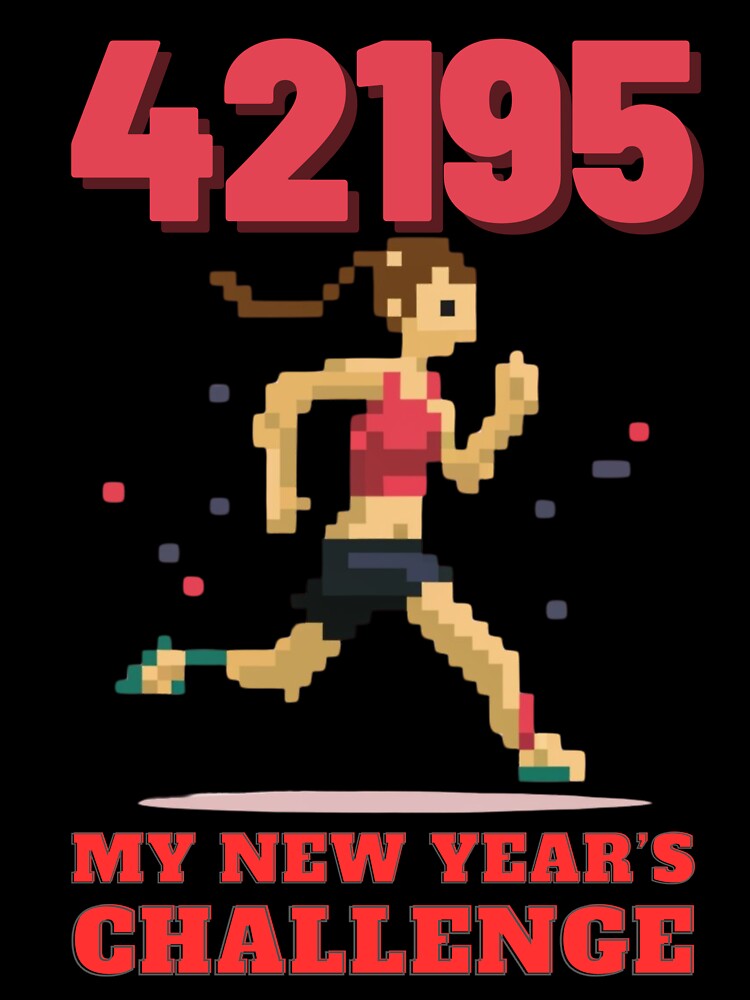 Runnig Girl 2024 New Year's Marathon Challenge by MarsLights T-Shirts, Hoodie, Sweatshirt | BlankRebels.com (Image 3)