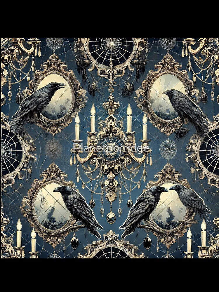 Gothic Raven Pattern by Planetporridge T-Shirts, Hoodie, Sweatshirt | BlankRebels.com (Image 3)