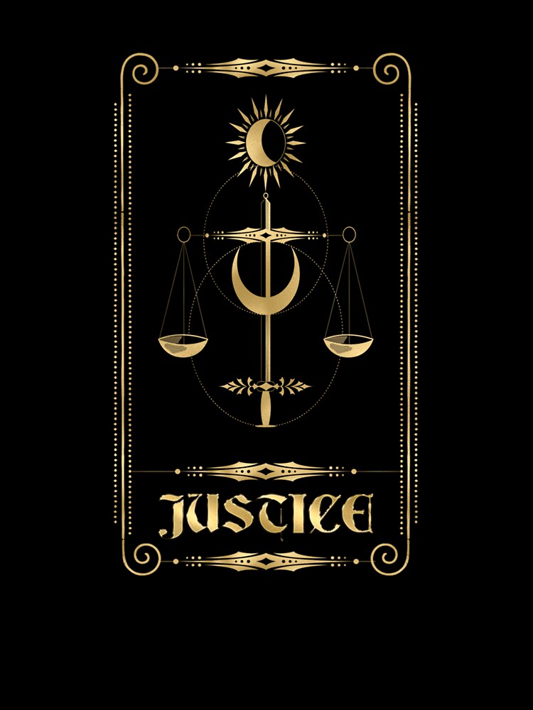 Justice Tarot Card Occult Esoteric Spiritual Pagan by taaddison50 T-Shirts, Hoodie, Sweatshirt | BlankRebels.com (Image 3)