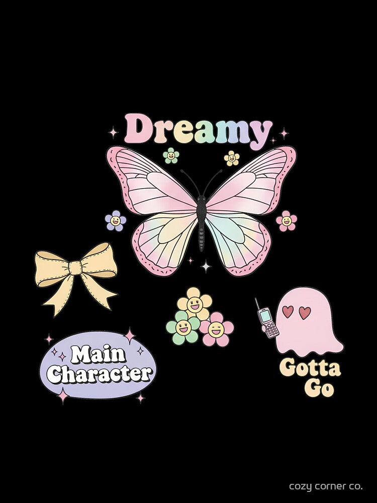 Dreamy Y2K Butterfly Pattern Sticker by cozy corner co. T-Shirts, Hoodie, Sweatshirt | BlankRebels.com (Image 3)