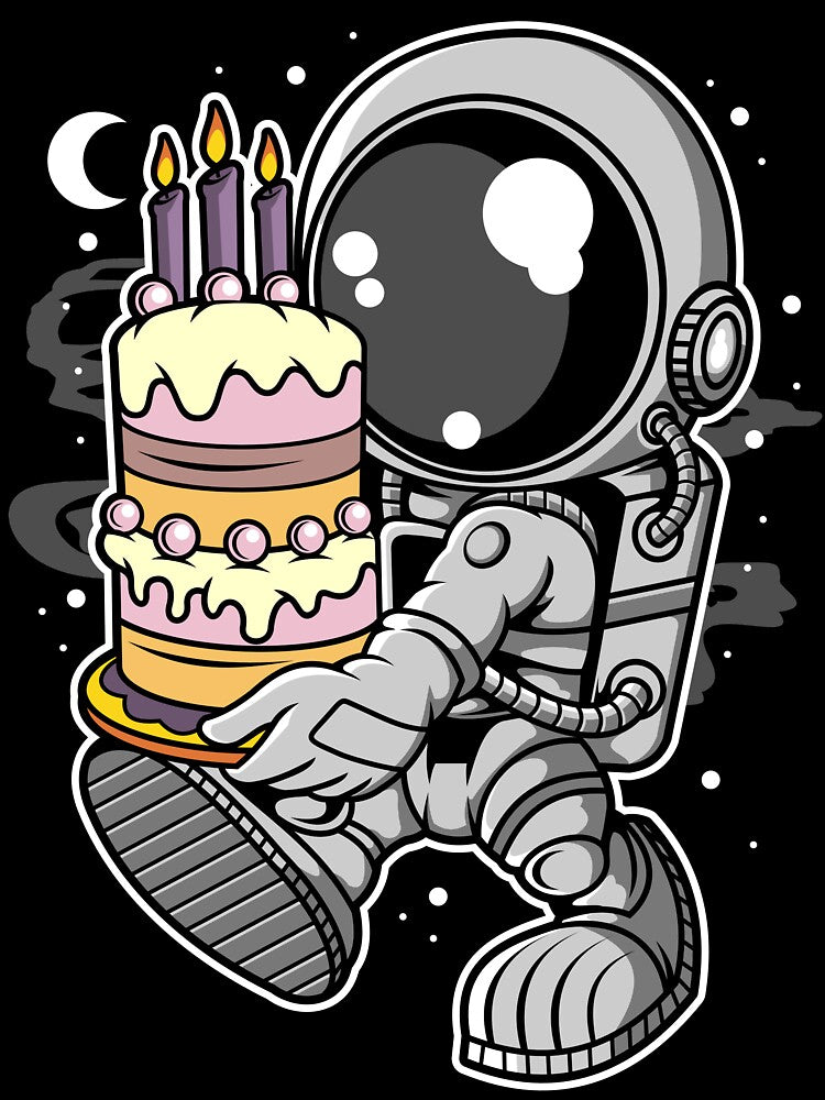 Astronaut Birthday Cake - Funny Outer Space Lovers by Desteroids T-Shirts, Hoodie, Sweatshirt | BlankRebels.com (Image 3)