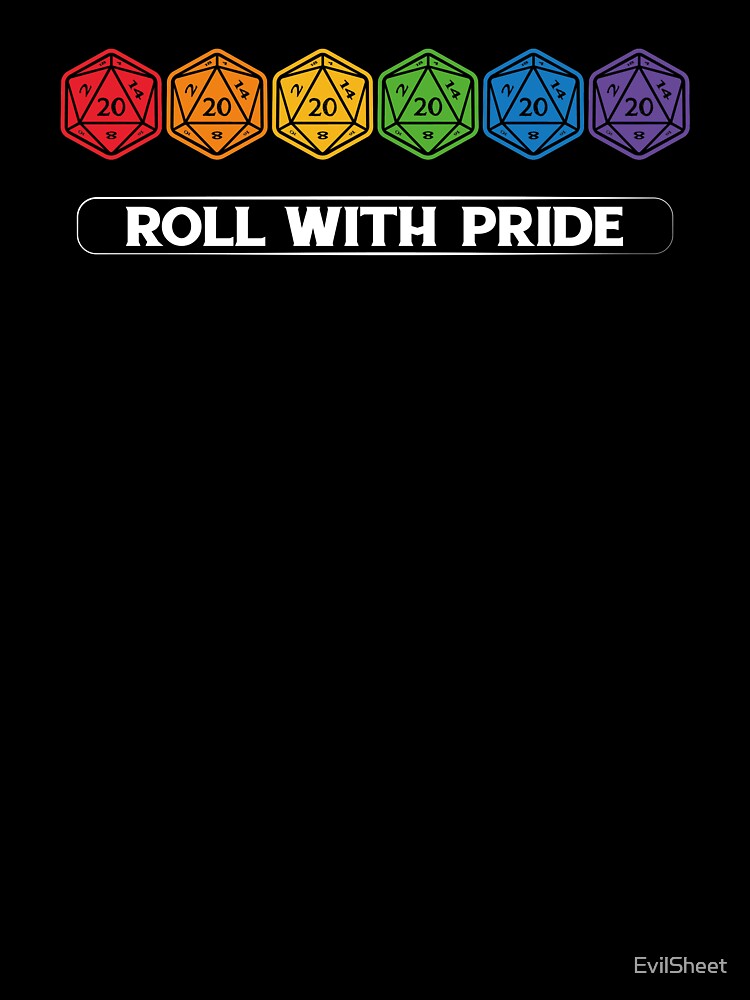 Roll with Pride (d20 dices) by EvilSheet T-Shirts, Hoodie, Sweatshirt | BlankRebels.com (Image 3)