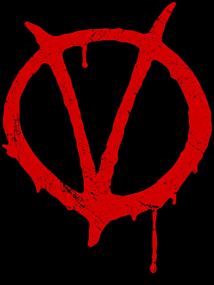 V For Vendetta Vintage Symbol by dlpfjokns