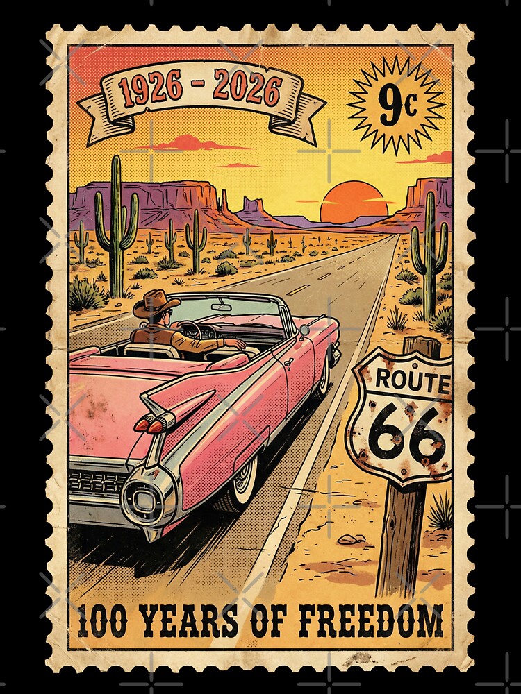 Route 66 Centennial Sunset Cruiser: 100th Anniversary 1926-2026 Tailfin Convertible by G350