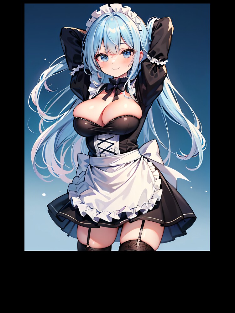 Blue Hair Tidy Maid Anime by EnchantedAnime T-Shirts, Hoodie, Sweatshirt | BlankRebels.com (Image 3)