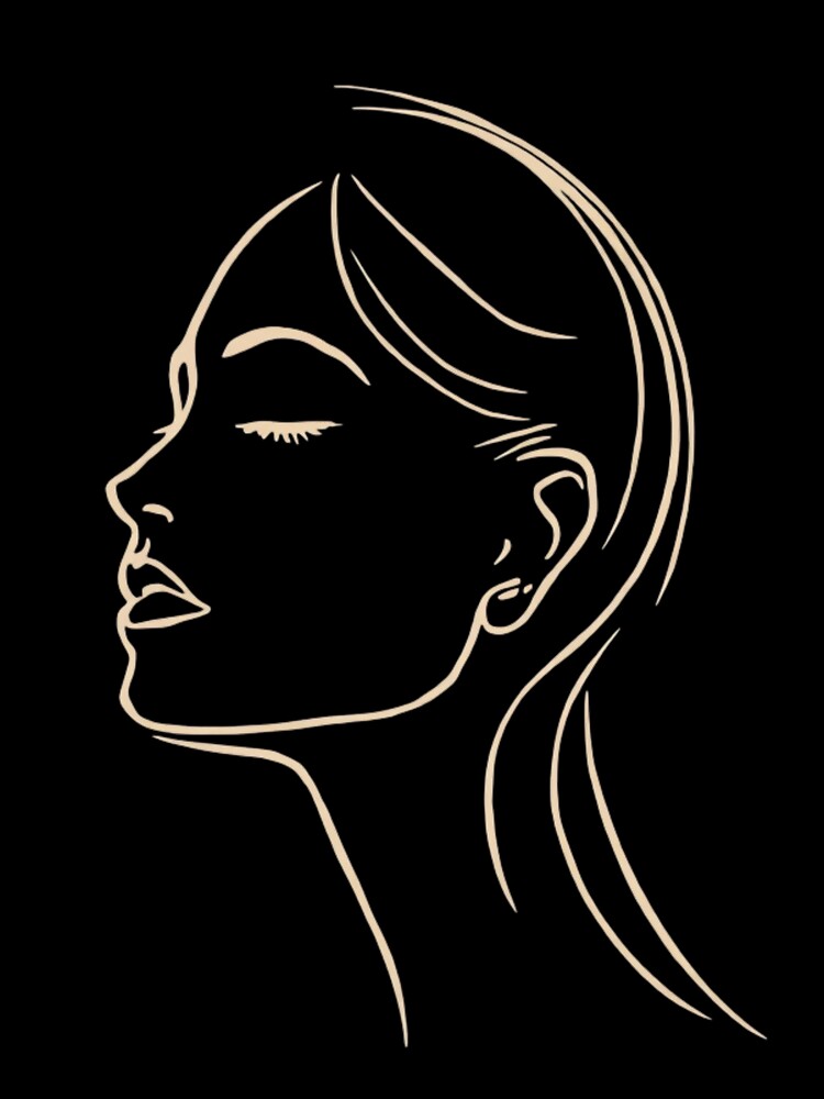 Minimal Feminine Art – Calm Woman Profile T-Shirts, Hoodie, Sweatshirt