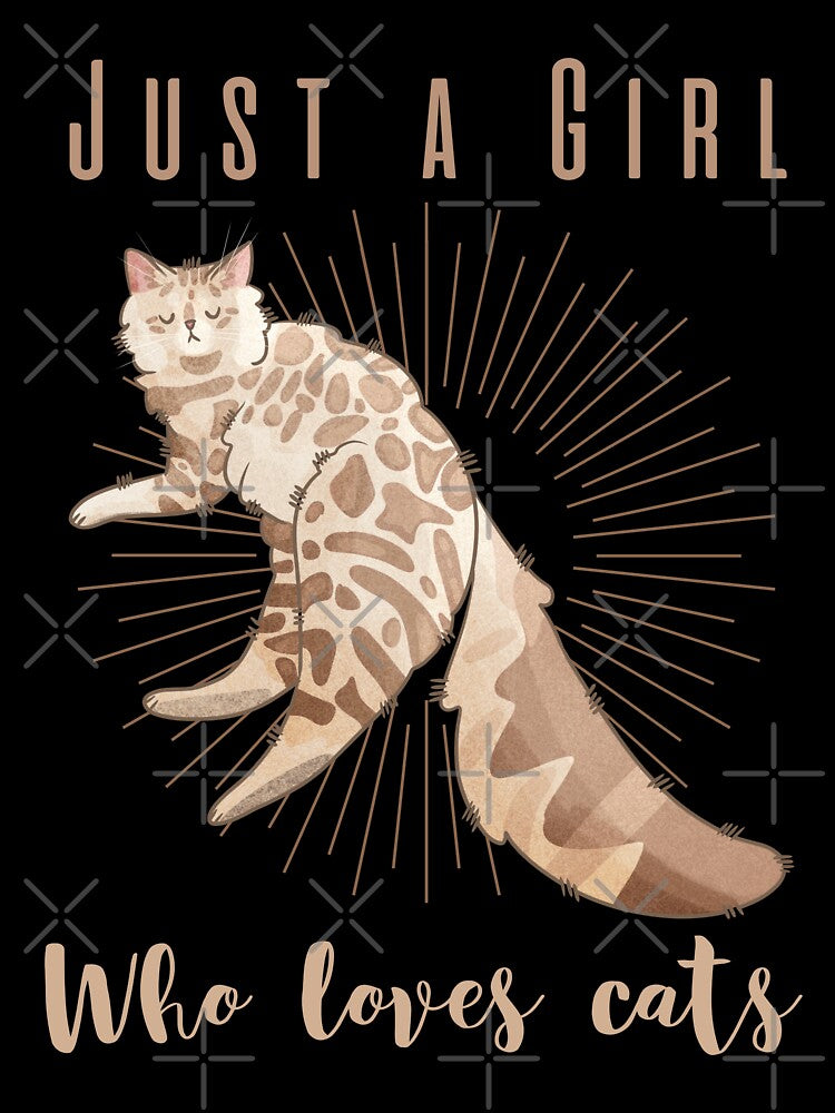 Just a Girl Who Loves Cats - Cashmere Bengal Cat  - Cat Mom Gifts by FelineEmporium