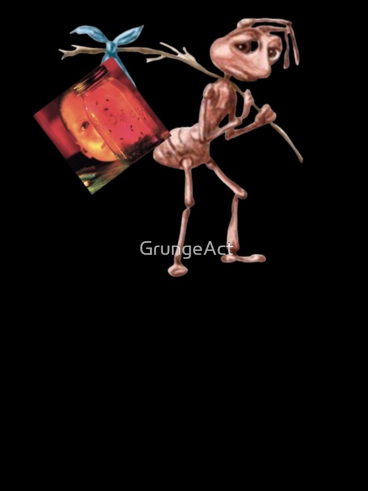 Sad Ant Carrying "Jar of Flies" – Grunge-Inspired Art by NevermindStore01 T-Shirts, Hoodie, Sweatshirt (Image 3)