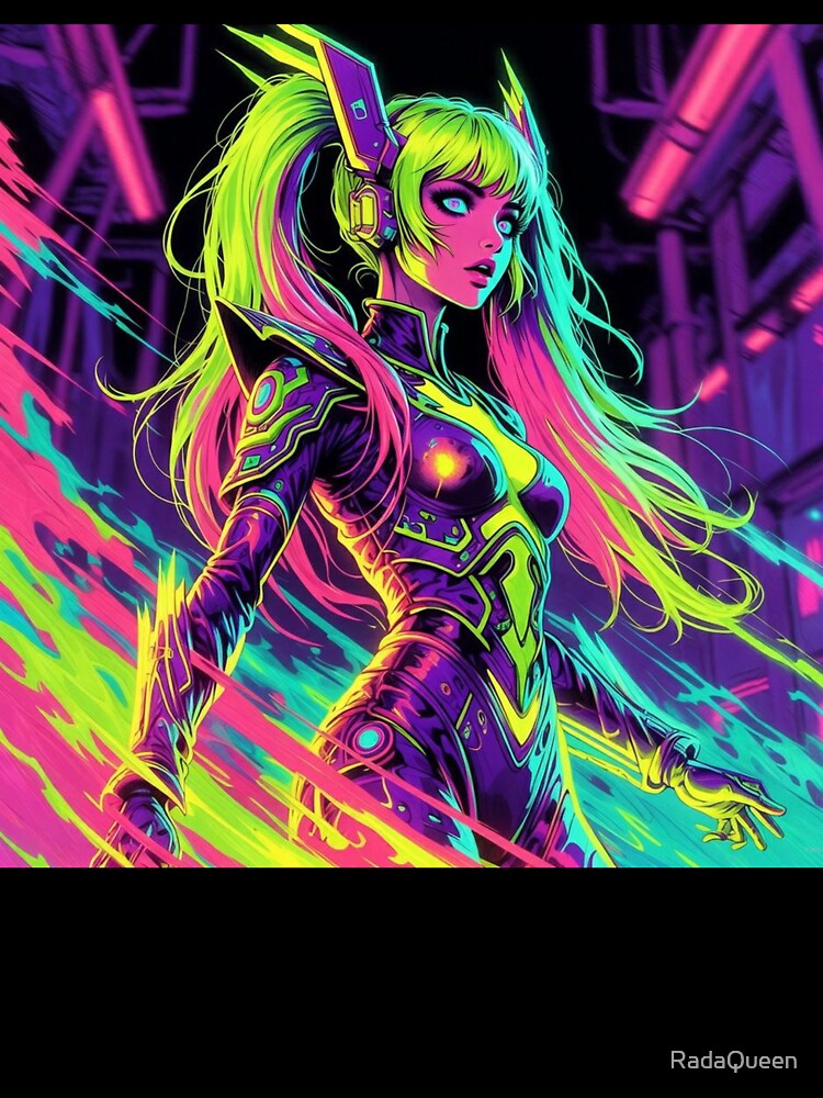 Cyber Sonar: Neon Techno Maiden T-Shirts, Hoodie, Sweatshirt