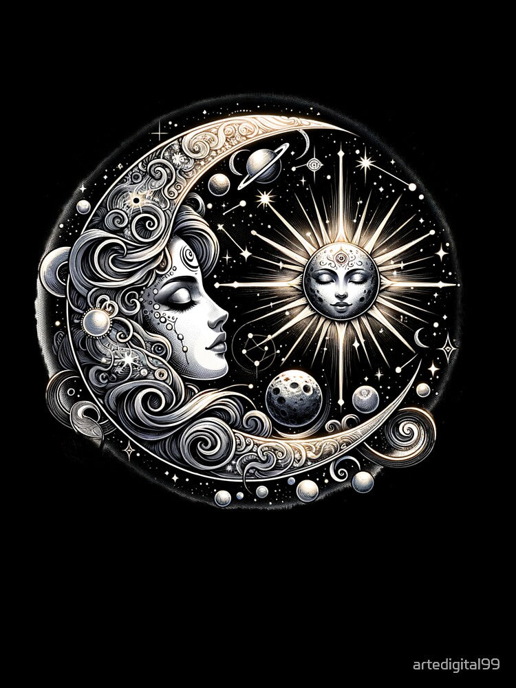 Mystical Moon Art – Celestial Watercolor Design for T-Shirts, Mugs, Stickers & Home Decor by artedigital99... (Image 3)