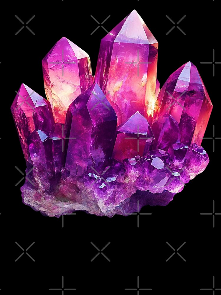 Large Amethyst Crystal – Deep Purple Quartz Energy by Myra365Art T-Shirts, Hoodie, Sweatshirt | BlankRebels.com (Image 3)