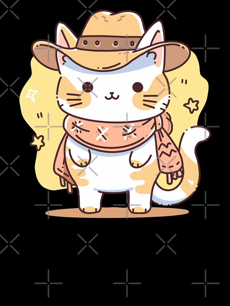 Meowdy Cowboy Cat by Chanaika4 T-Shirts, Hoodie, Sweatshirt | BlankRebels.com (Image 3)