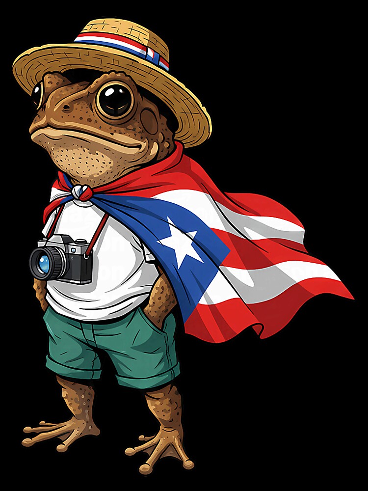 Coqui Frog Puerto Rico Flag Puerto Rican Taino Boricua by EdnaHorn