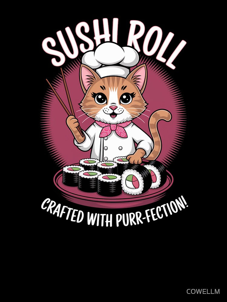 Sushi Roll Cat Chef by COWELLM T-Shirts, Hoodie, Sweatshirt | BlankRebels.com (Image 3)