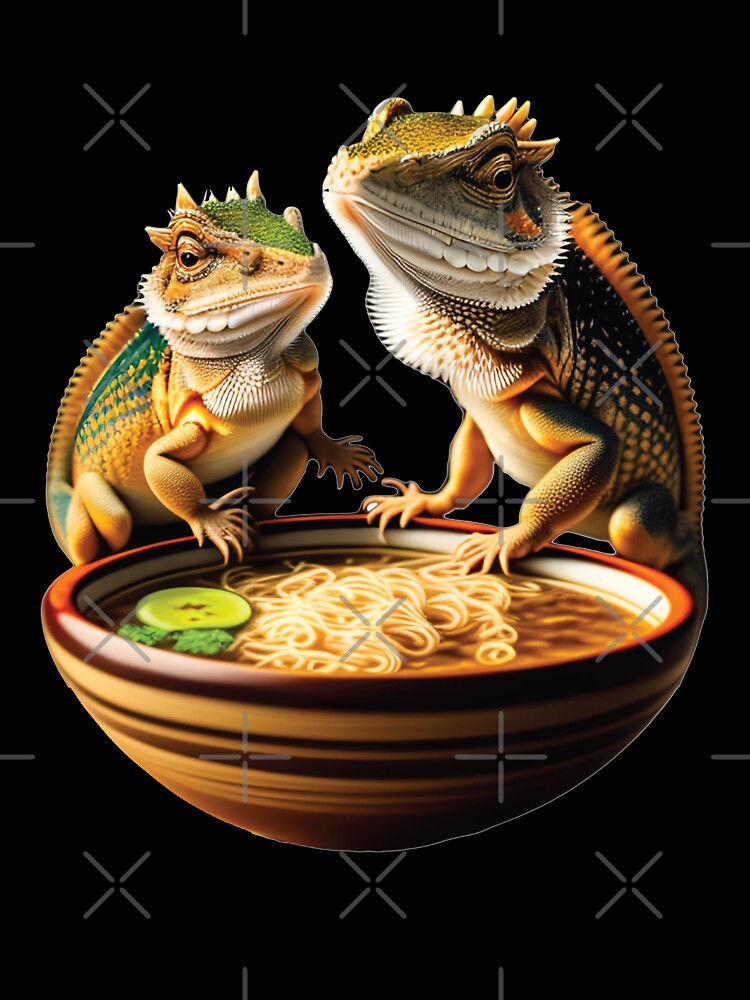 Funny Bearded Dragon with Ramen Noodles Bowl by Trendy Valley T-Shirts, Hoodie, Sweatshirt | BlankRebels.com (Image 3)